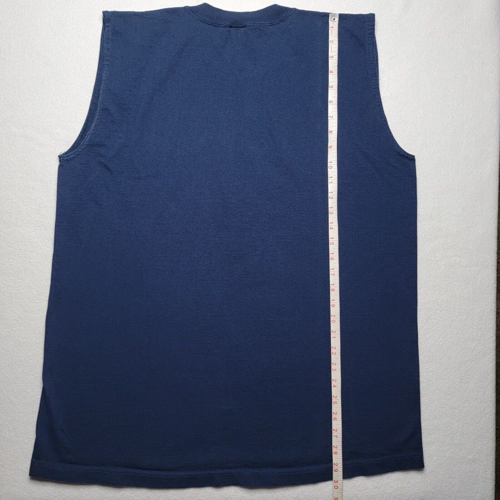 adidas MLB Atlanta Braves Y2K T-Shirt Men's Size XL Blue Sleeveless 2004 - Picture 7 of 7